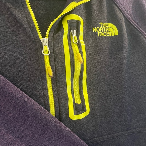 The North Face Grey, Purple and Yellow zip up Jacket - Picture 3 of 7